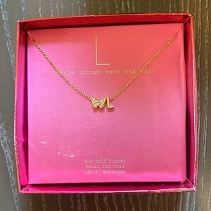 L initial butterfly necklace- $10 if bundled